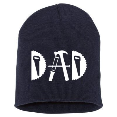 Dad Woodworking Funny Woodworker Handyman Carpenter Short Acrylic Beanie