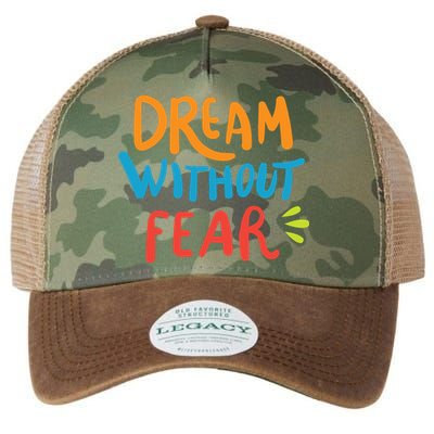 Dream Without Fear Inspirational Meme Legacy Tie Dye Trucker Hat