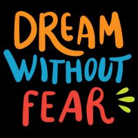 Dream Without Fear Inspirational Meme 7-Panel Snapback Hat