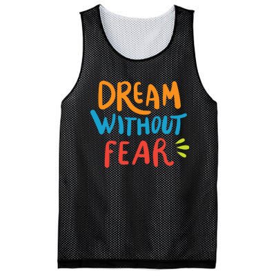 Dream Without Fear Inspirational Meme Mesh Reversible Basketball Jersey Tank