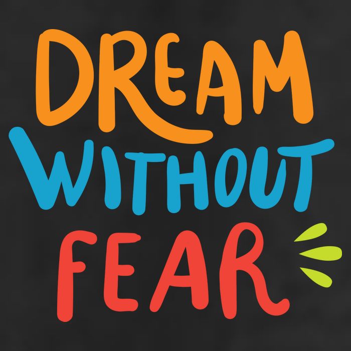 Dream Without Fear Inspirational Meme Golf Towel