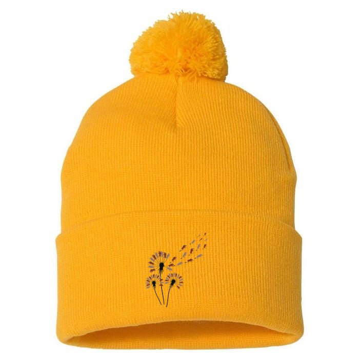 Dandelion Warthogs For Warthog Lover Warthog Pom Pom 12in Knit Beanie