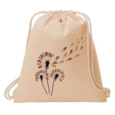 Dandelion Warthogs For Warthog Lover Warthog Drawstring Bag