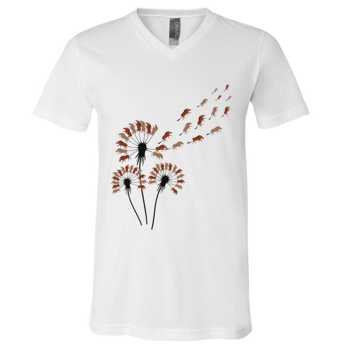 Dandelion Warthogs For Warthog Lover Warthog V-Neck T-Shirt