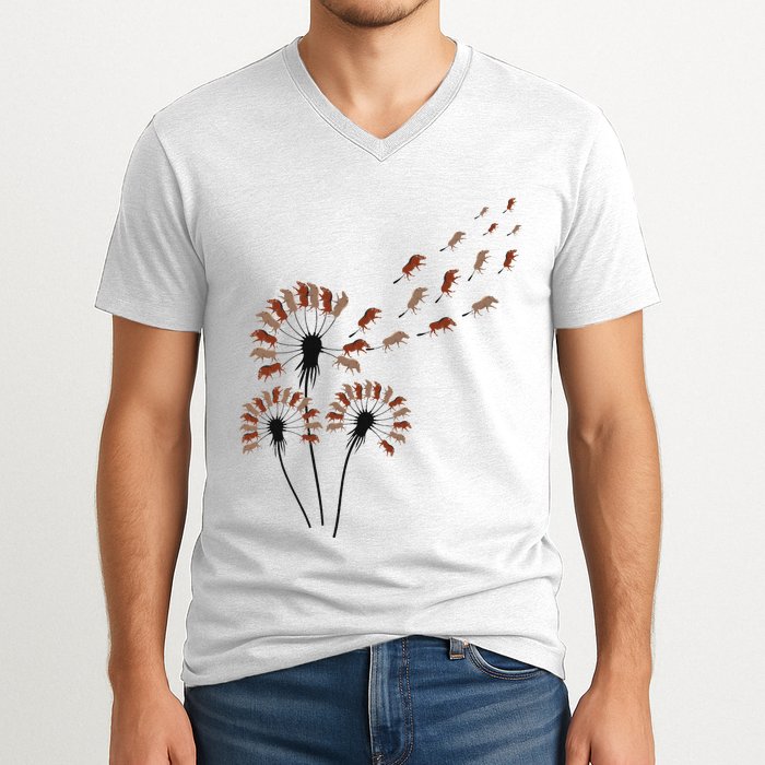 Dandelion Warthogs For Warthog Lover Warthog V-Neck T-Shirt
