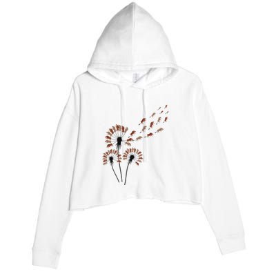Dandelion Warthogs For Warthog Lover Warthog Crop Fleece Hoodie
