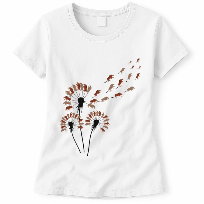 Dandelion Warthogs For Warthog Lover Warthog Womens T-Shirt