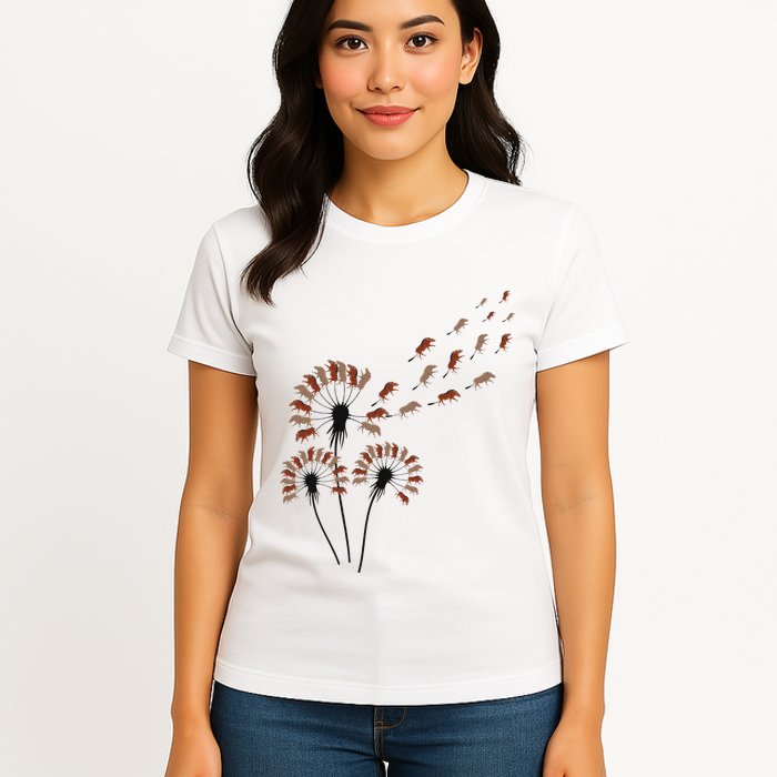 Dandelion Warthogs For Warthog Lover Warthog Womens T-Shirt
