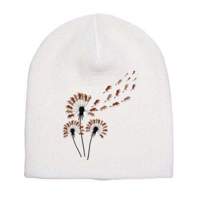 Dandelion Warthogs For Warthog Lover Warthog Short Acrylic Beanie