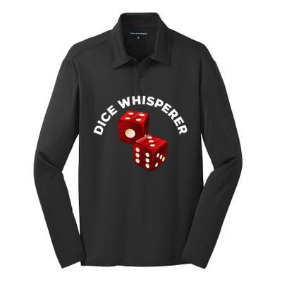 Dice Whisperer Funny Craps Game Casino Player Vegas Gambling Silk Touch Performance Long Sleeve Polo