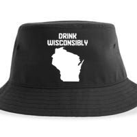 Drink Wisconsibly Funny Wisconsin Drinking Party Pride Sustainable Bucket Hat