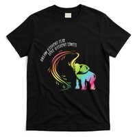 Dream Without Fear Love Without Limits Colorful Elephant T-Shirt