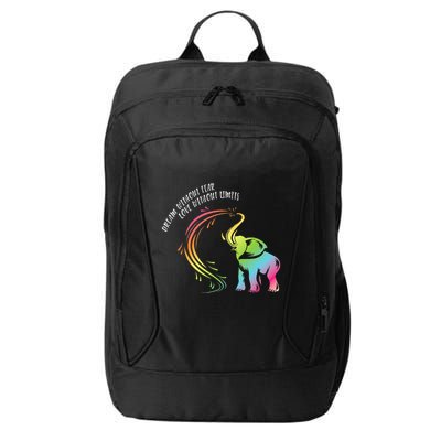 Dream Without Fear Love Without Limits Colorful Elephant City Backpack