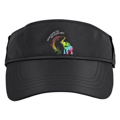 Dream Without Fear Love Without Limits Colorful Elephant Adult Drive Performance Visor