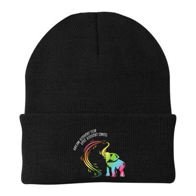 Dream Without Fear Love Without Limits Colorful Elephant Beanie