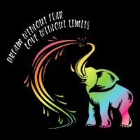 Dream Without Fear Love Without Limits Colorful Elephant Flatbill Hat