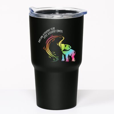 Dream Without Fear Love Without Limits Colorful Elephant Tumbler