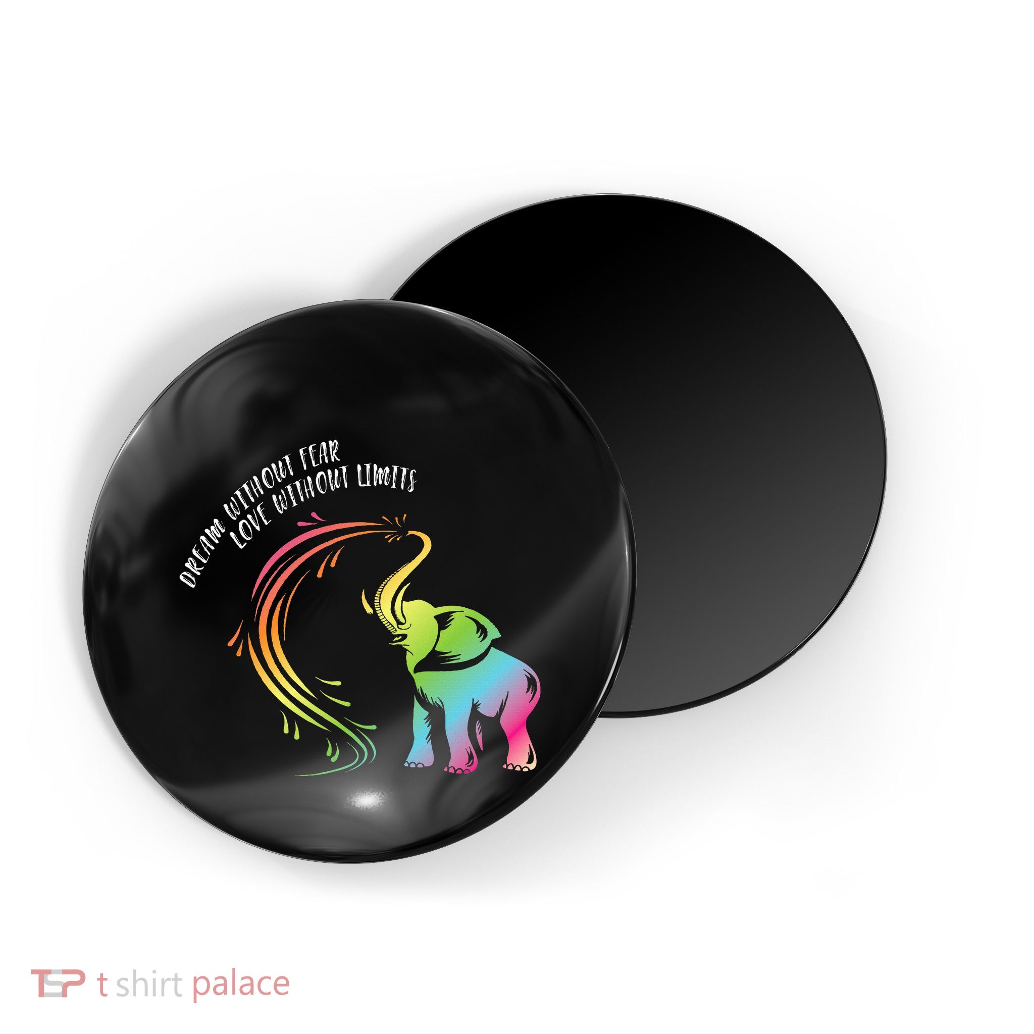 Dream Without Fear Love Without Limits Colorful Elephant Magnet