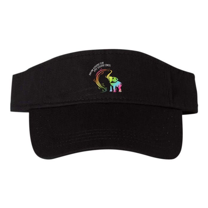 Dream Without Fear Love Without Limits Colorful Elephant Visor