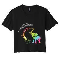 Dream Without Fear Love Without Limits Colorful Elephant Crop Top