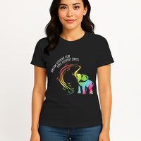 Dream Without Fear Love Without Limits Colorful Elephant Womens T-Shirt