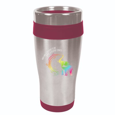 Dream Without Fear Love Without Limits Colorful Elephant 16oz Travel Tumbler