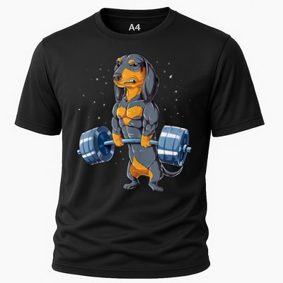 Dachshund Weightlifting Funny Gift For Deadlift Men Fitness Gym Gifts Performance Shirt