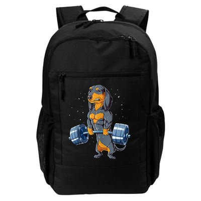 Dachshund Weightlifting Funny Gift For Deadlift Men Fitness Gym Gifts Backpack
