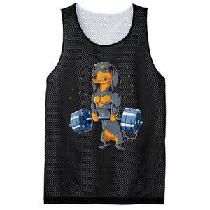 Dachshund Weightlifting Funny Gift For Deadlift Men Fitness Gym Gifts Mesh Reversible Basketball Jersey Tank