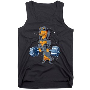 Dachshund Weightlifting Funny Gift For Deadlift Men Fitness Gym Gifts Tank Top