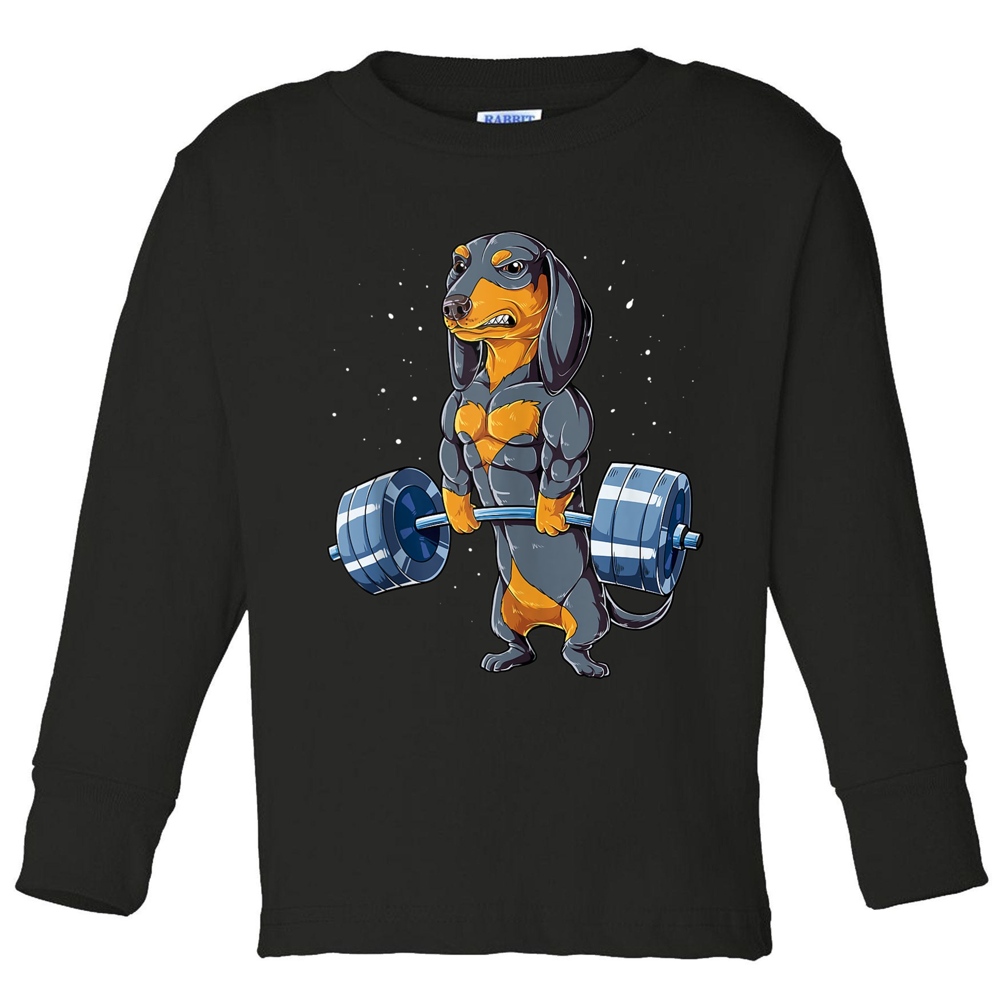 Dachshund Weightlifting Funny Gift For Deadlift Men Fitness Gym Gifts Toddler Long Sleeve Shirt