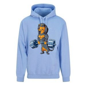 Dachshund Weightlifting Funny Gift For Deadlift Men Fitness Gym Gifts Unisex Surf Hoodie