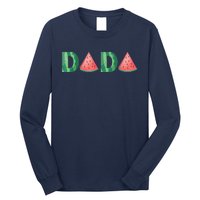 Dada Watermelon Funny Summer Fruit Gift - Great Father's Day Long Sleeve Shirt