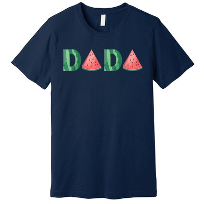 Dada Watermelon Funny Summer Fruit Gift - Great Father's Day Premium T-Shirt