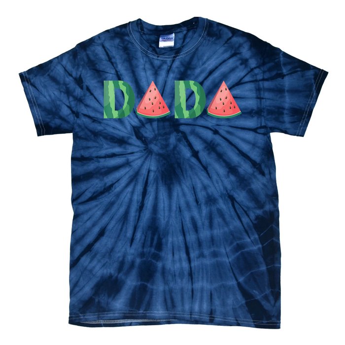 Dada Watermelon Funny Summer Fruit Gift - Great Father's Day Tie-Dye T-Shirt