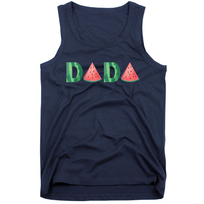 Dada Watermelon Funny Summer Fruit Gift - Great Father's Day Tank Top