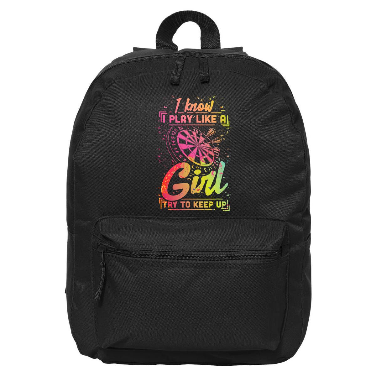 Darts Women Gift Arrows Field Team Play Like A Girl Darts 16 in Basic Backpack
