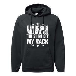 Democrats Will Give You The Off My Back Performance Fleece Hoodie