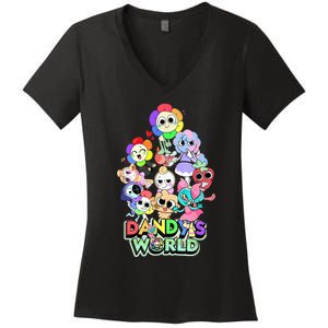 Dandy World Gifts For Thanksgiving Birthday Christmas Women's V-Neck T-Shirt