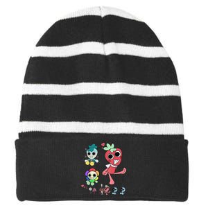 Dandy World Gifts For Thanksgiving Birthday Christmas Striped Beanie with Solid Band