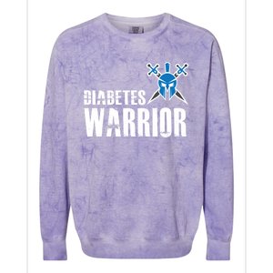 Diabetes Warrior Gift Support Awareness Fighter Gift Colorblast Crewneck Sweatshirt