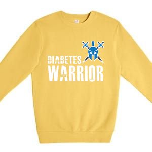 Diabetes Warrior Gift Support Awareness Fighter Gift Premium Crewneck Sweatshirt