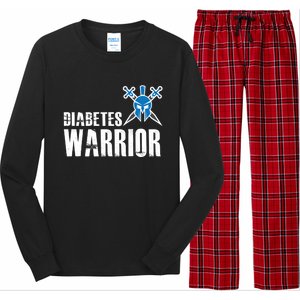 Diabetes Warrior Gift Support Awareness Fighter Gift Long Sleeve Pajama Set