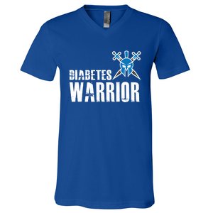 Diabetes Warrior Gift Support Awareness Fighter Gift V-Neck T-Shirt