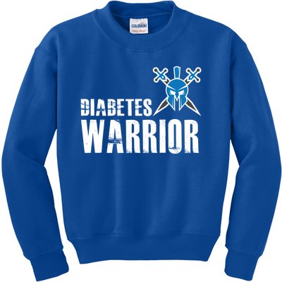 Diabetes Warrior Gift Support Awareness Fighter Gift Kids Sweatshirt