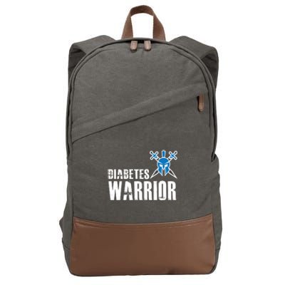 Diabetes Warrior Gift Support Awareness Fighter Gift Cotton Canvas Backpack