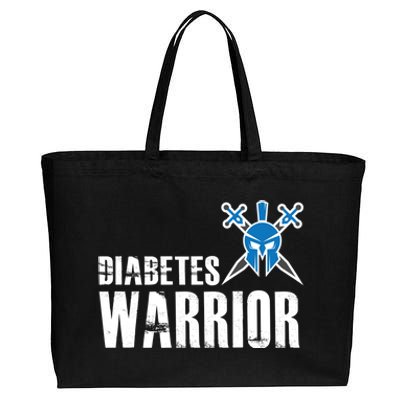 Diabetes Warrior Gift Support Awareness Fighter Gift Cotton Canvas Jumbo Tote