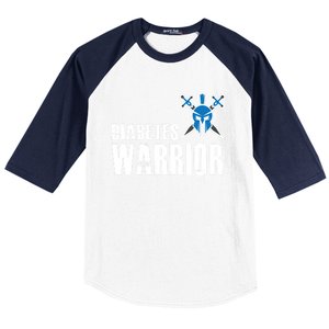 Diabetes Warrior Gift Support Awareness Fighter Gift Baseball Sleeve Shirt