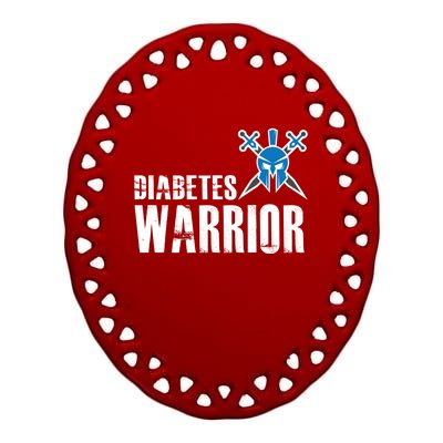 Diabetes Warrior Gift Support Awareness Fighter Gift Ceramic Oval Ornament