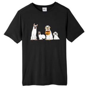 Dogs Wearing Ghost Costume Funny Dog Halloween Funny Funny Tall Fusion ChromaSoft Performance T-Shirt